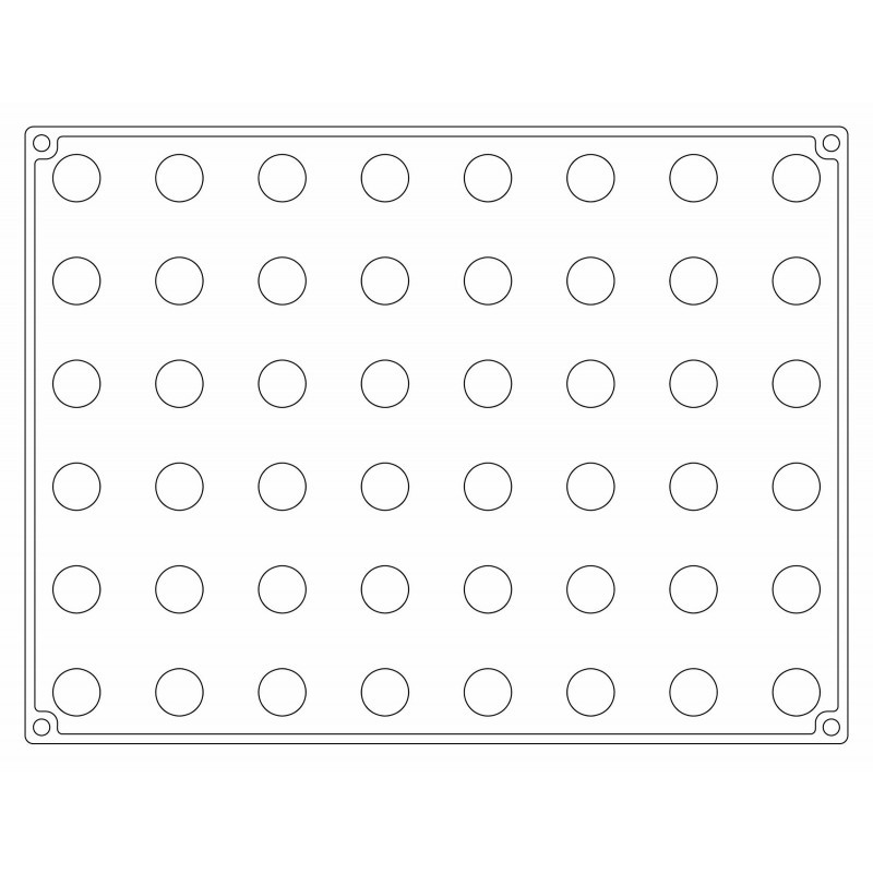 Stampo Pera Silicone Cm 40x30 Ø Mm 53 H 70 Ml 90 Pz 20