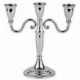 Set 2 Candelieri H Cm 20,5 Inox Argentato