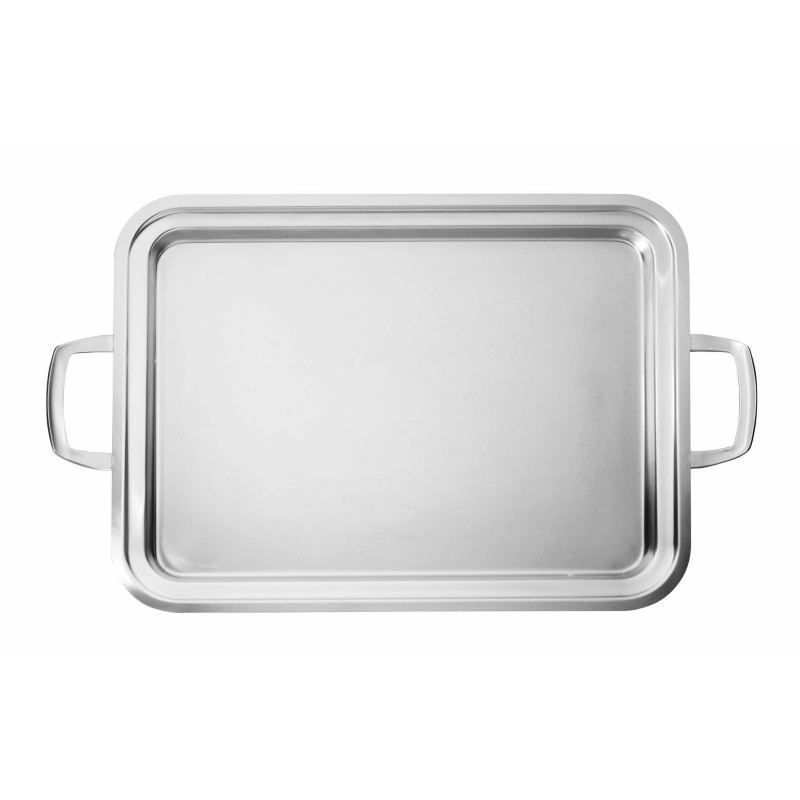Vassoio Rettang.Cm40X26 Con Maniglie Linea 663 Inox
