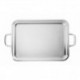 Vassoio Rettang.Cm40X26 Con Maniglie Linea 663 Inox