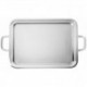 Vassoio Rettang.Cm40X26 Con Maniglie Linea 663 Inox