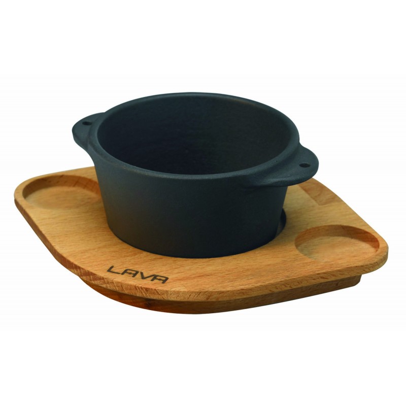 Coppa Soufflè C/Sottopentola Ø Cm 8 Ghisa Legno