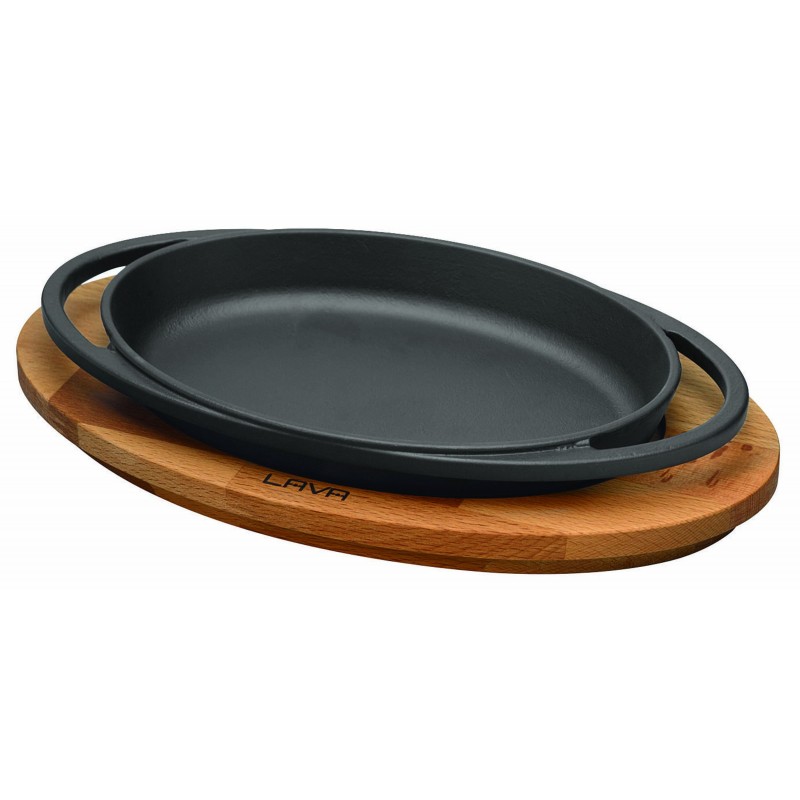 Piatto Ovale Cm 21X14 Con Supporto Ghisa