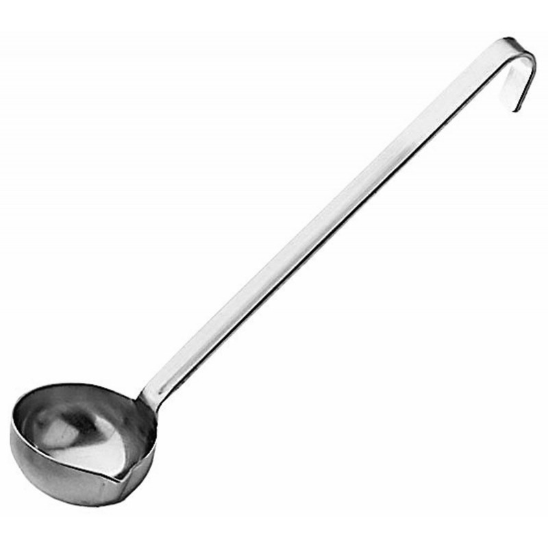 Mestolo Unipezzo C/Becco Ø Cm 6,5 Inox Manico Corto