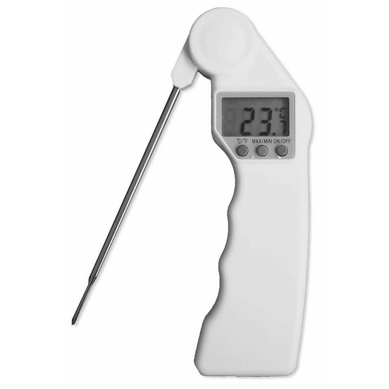 Termometro Digitale Cm 16X4,5X1,9 ABS Inox Sonda Ø Mm 3,5 L 125 Range -50+300°C