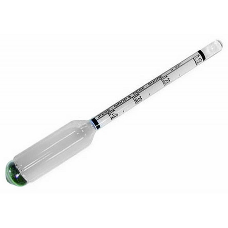 Pesa Sciroppo Densimetro Cm 12,5 Vetro Range 1100-1400 g/m - 15-40°Bé
