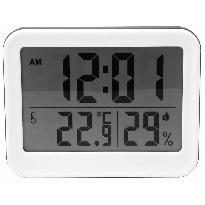 Termoigrometro Con Orologio Mm 130X102X25 Abs