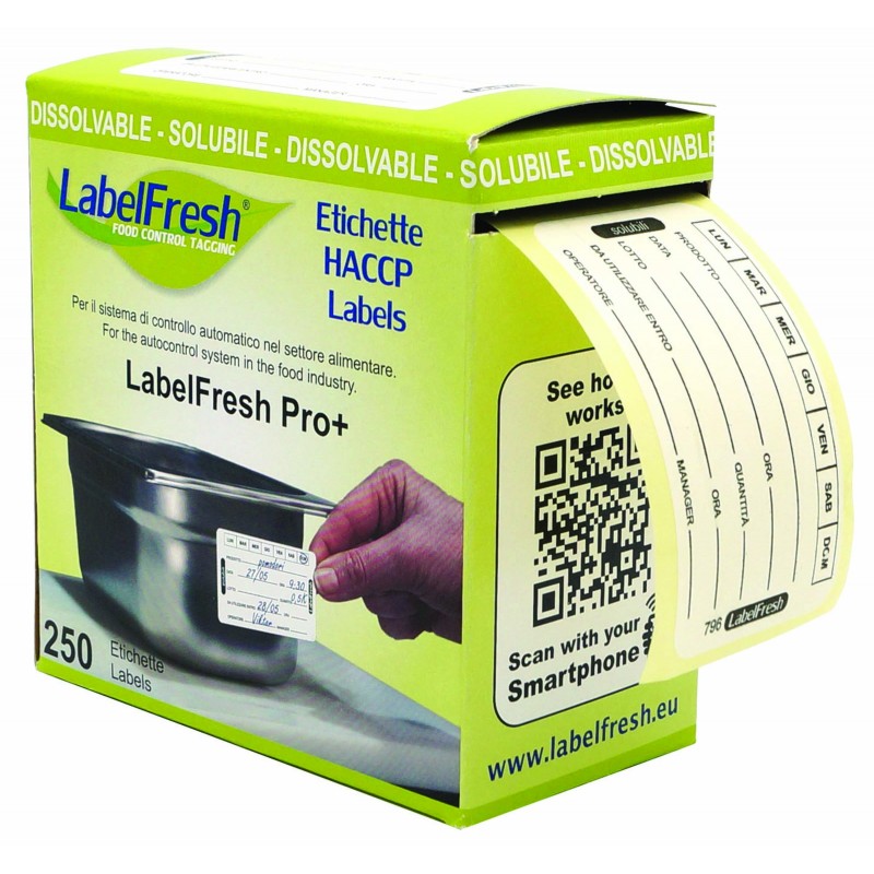 Etichette Disolvibili Pz 250 Carta Base Amido Di Mais