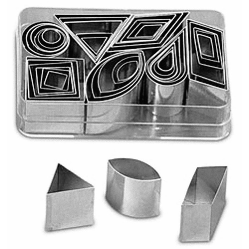 Confez.42 Pz Tagliapasta Geometrici Inox