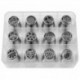 Bocchette Floreali 12 Pz Assortite Inox