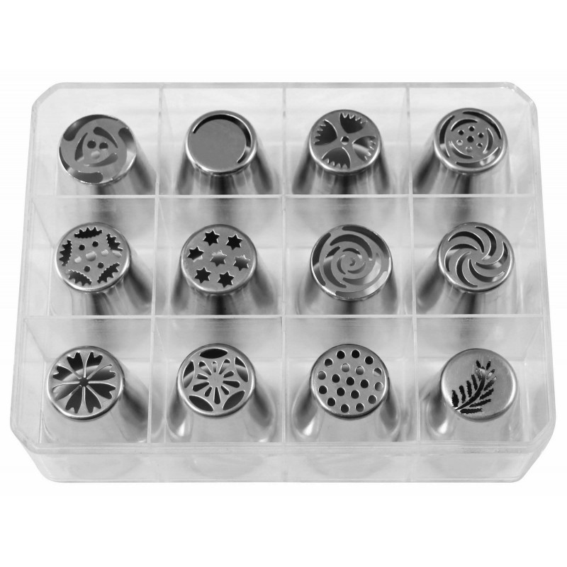 Bocchette Floreali 12 Pz Assortite Inox