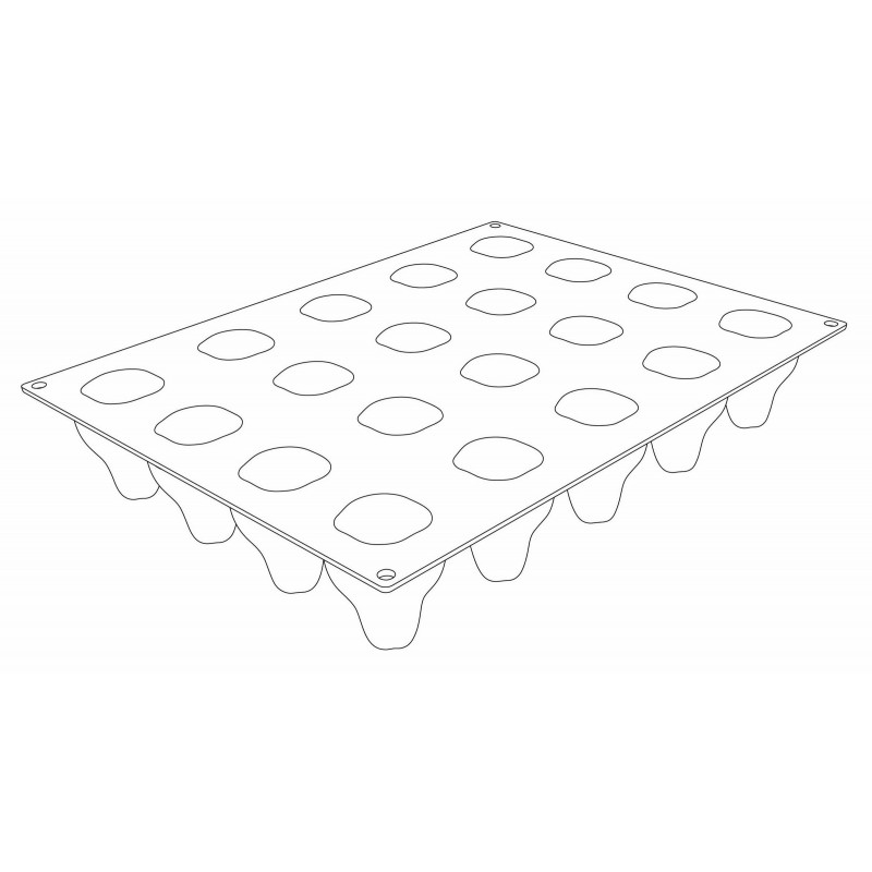Stampo Pera Silicone Cm 40x30 Ø Mm 53 H 70 Ml 90 Pz 20