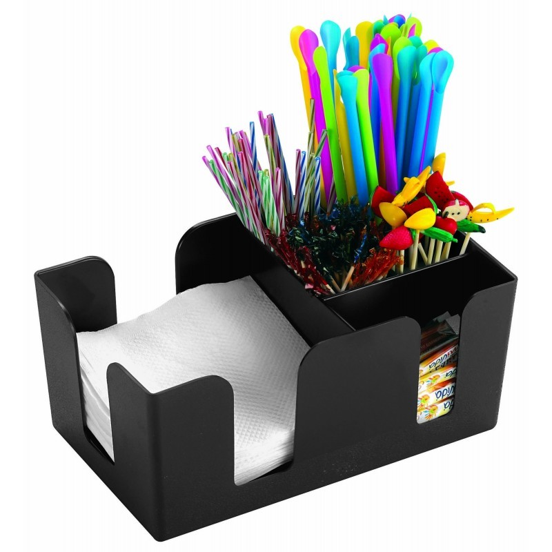 Portaoggetti Da Bar Cm 24X14,5X11 ABS Nero