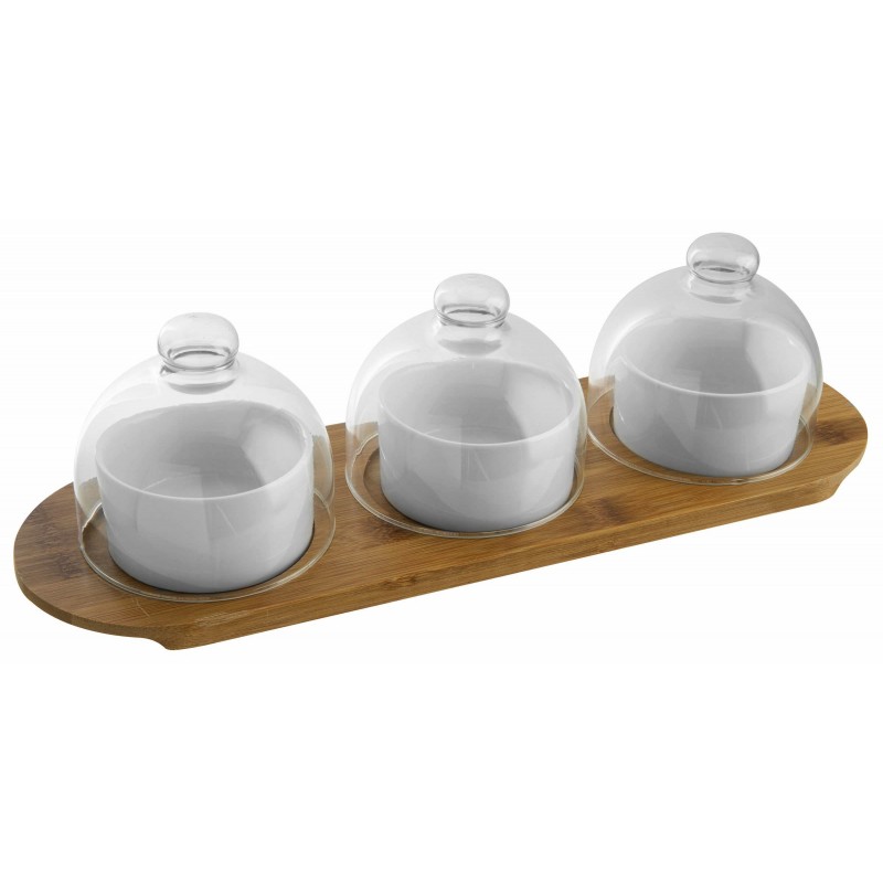 Set Dessert 7 Pz Cm 38X12 Bamboo Vetro Ceramica