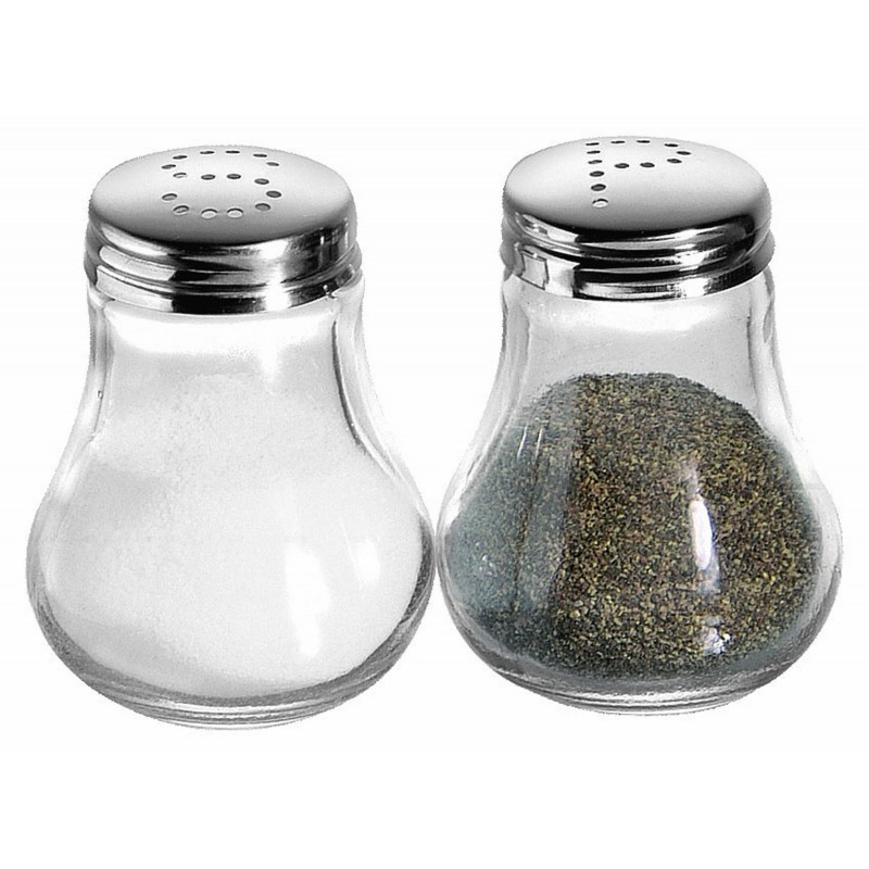 Conf 2 Pz Sale/Pepe Cm 5X6,5 Inox Vetro