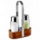 Set Sale E Pepe Cm 11,5X5,5 H 17 Legno Vetro Inox
