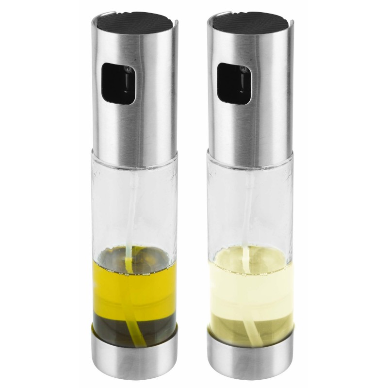 Nebulizzatori Olio/Aceto, Set 2 Pz Inox/Vetro