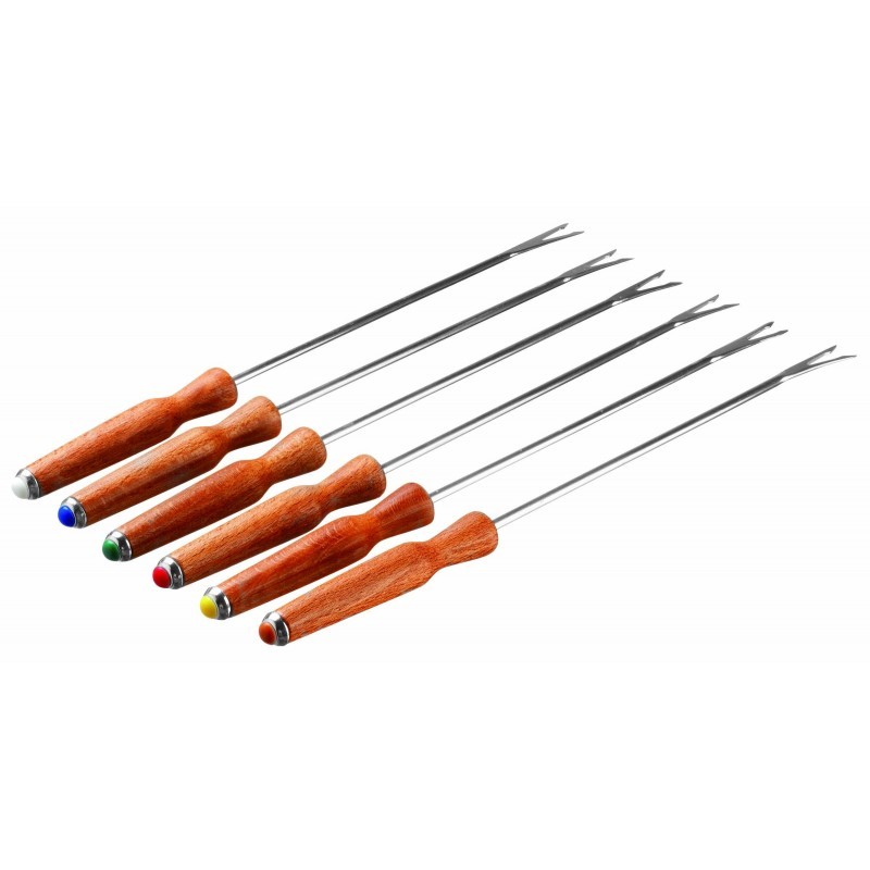 Set 6 Forchette Faggio Inox Legno