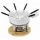 Fonduta Formaggio Ø Cm 20 H 18 Inox Legno Porcellana
