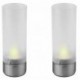 Set 2 Candelabri Anti-Vento H Cm 15 Buffet Inox